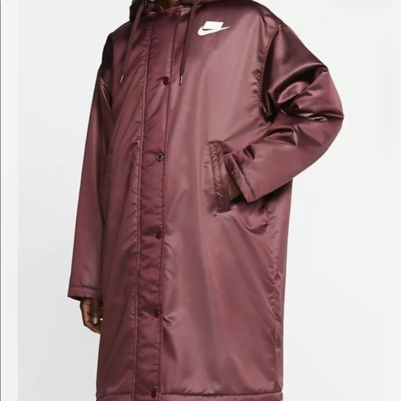 Nike Sportswear Sport Pack Synthetic Fill Faux Shearling Lined Parka Maroon XL - Picture 5 of 8